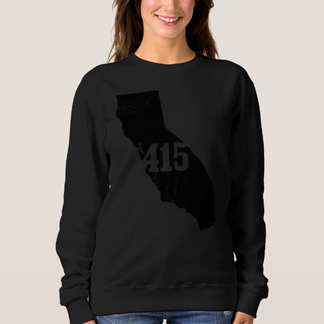 Camiseta San Francisco 415 Area Code California State Map V (Frente)