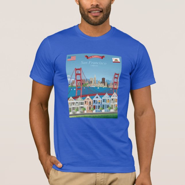Camiseta San Francisco, CA | a cidade pela baía (Frente)