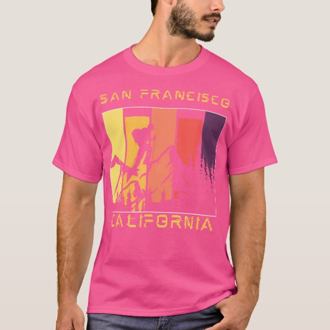 Camiseta San Francisco Ca - Design de Montanha em Descanso (Frente)