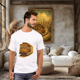 Camiseta San Francisco Cable Car Mid-Century Retro Vintage