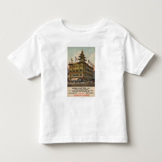 Camiseta San Francisco, CAChinatown AdSing Co. gordo (Frente)