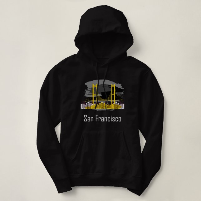 Camiseta San Francisco California Skyline Souvenir Hoodie (Frente do Design)