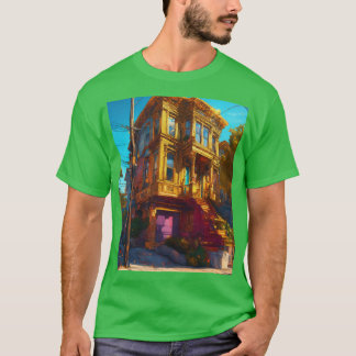 Camiseta San Francisco Dreamscape Fire & Ice Line Art Tee
