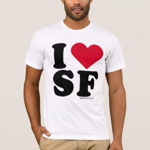 CAMISETA SAN FRANCISCO - "EU AMO SF" "QUE EU AMO SAN