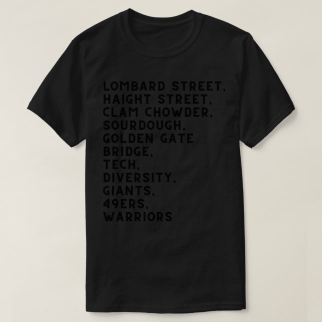 Camiseta San Francisco Proud TSirt (Frente do Design)
