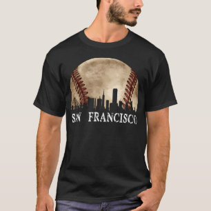 Camiseta San Francisco Skyline City Vintage Baseball Lover