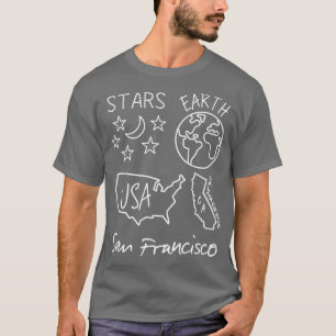 Camiseta San Francisco Stars Earth EUA CA White