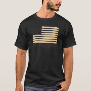 Camiseta San Francisco USA Flag Orange Brown Patriotic Amer