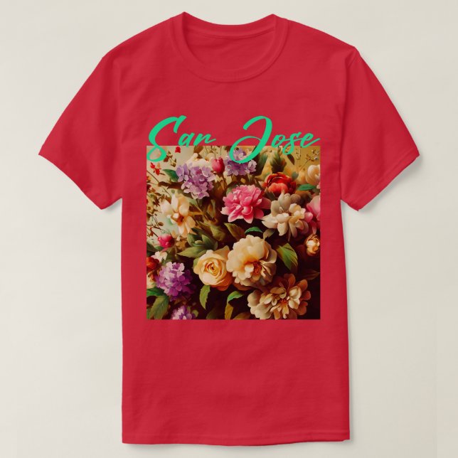 Camiseta San Jose Flower (Frente do Design)