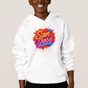 Camiseta San José Retro Neon Script Street Splash