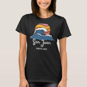 Camiseta San Juan Beach Sunset Retro Puerto Rico Art
