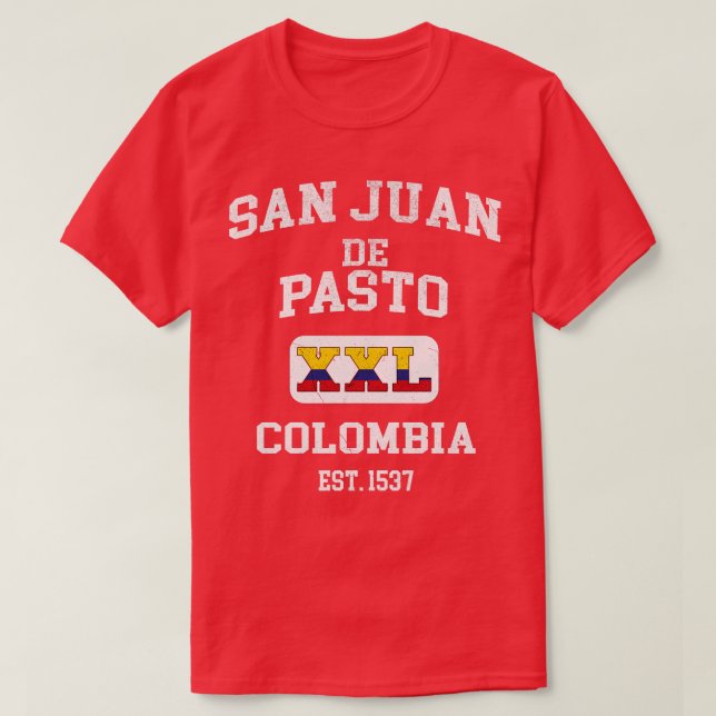 Camiseta San Juan de Pasto Colombia XXL design atlético 1 (Frente do Design)