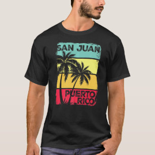Camiseta San Juan Porto Rico Vintage Graphic Retro 70s Sun