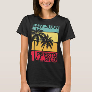 Camiseta San Juan Porto Rico Vintage Graphic Retro 70s Sun