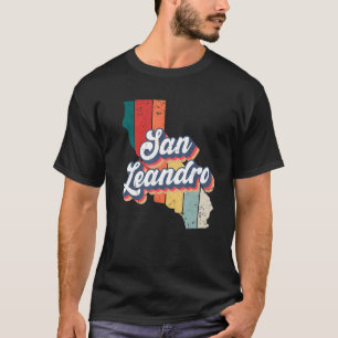 Camiseta San Leandro City Retro Vintage Hometown Califórnia