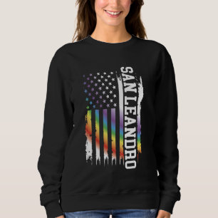 Camiseta San Leandro Estados Unidos aflita o arco-íris com