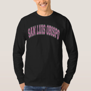 Camiseta San Luis Obispo California Ca Varsity Estilo Rosa
