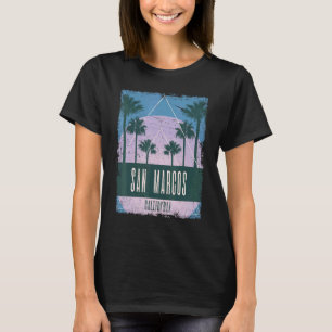 Camiseta San Marcos Califórnia CA Vaporwave Antigo Retro 8