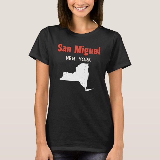 Camiseta San Miguel New York EUA State America Viagem New Y (Frente)
