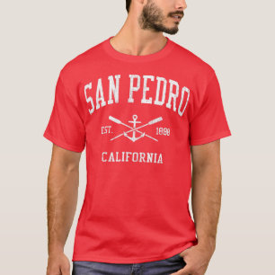 Camiseta San Pedro CA Vintage - Anchor de Barcos de Oros Cr