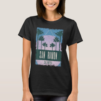 Camiseta San Ramon Califórnia CA Vaporwave Antigo Retro 80