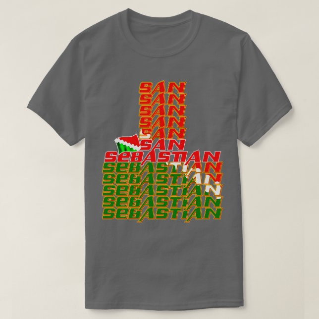 Camiseta San Sebastian Cascade texto 2 (Frente do Design)