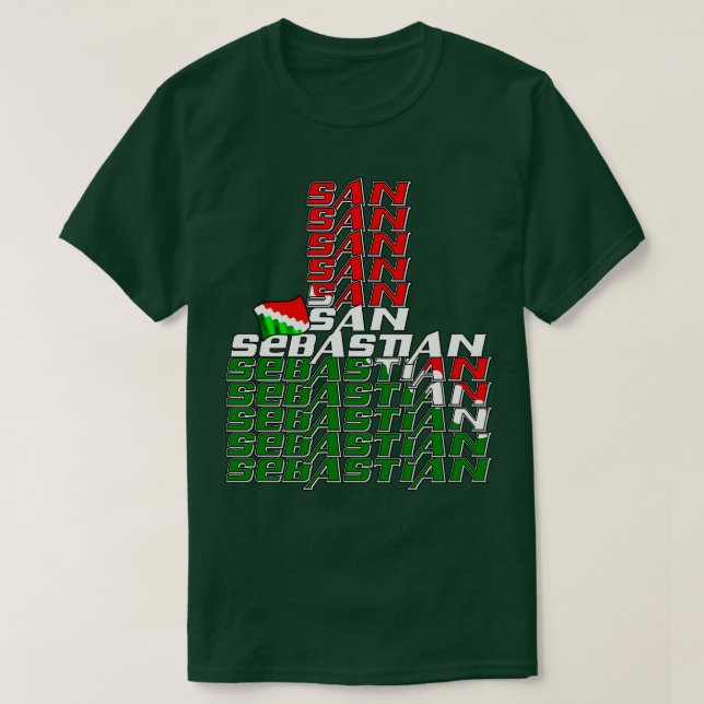 Camiseta San Sebastian Cascade texto 3 (Frente do Design)