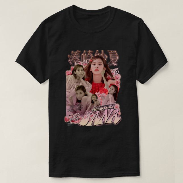 Camiseta Sana - Duas Vezes Kpop (Frente do Design)