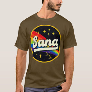 Camiseta Sana Rainbow No Estilo De Vintage Espacial