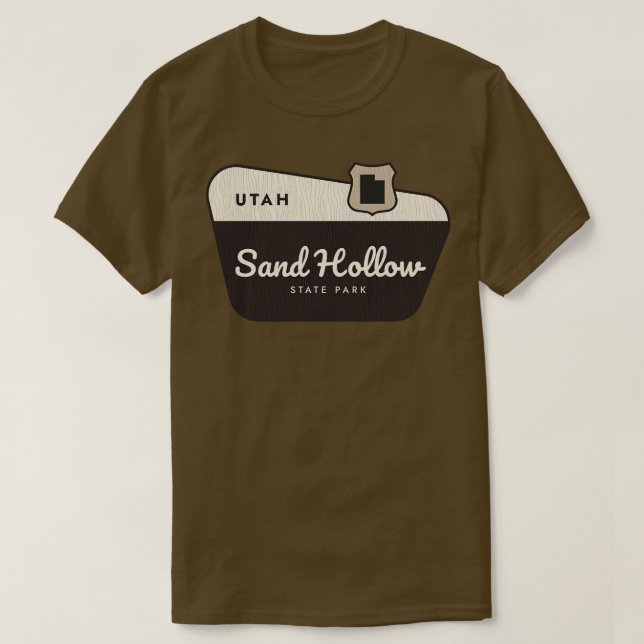 Camiseta Sand Hollow State Park Utah - Sinal de Boas-vindas (Frente do Design)
