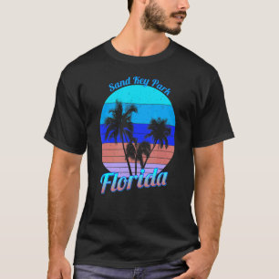 Camiseta Sand Key Park Florida Retro Tropical Palm Trees Va