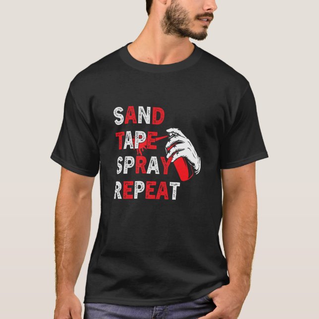 Camiseta Sand Tape Spray Repetir Automaticamente Carro Técn (Frente)