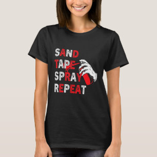 Camiseta Sand Tape Spray Repetir Automático de Corpo Car P