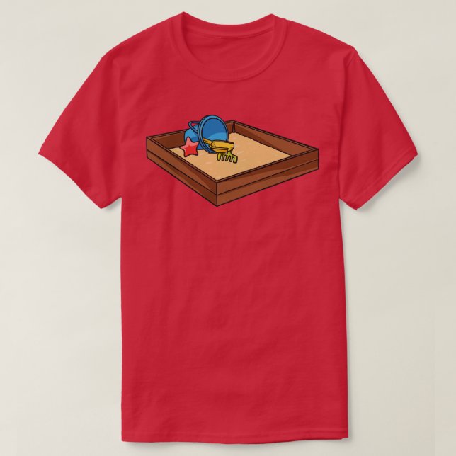 Camiseta Sandbox E Areia De Brinquedos (Frente do Design)