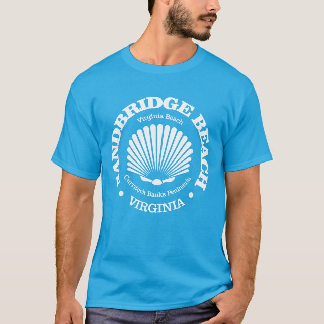Camiseta Sandbridge Beach (concha) (Frente)