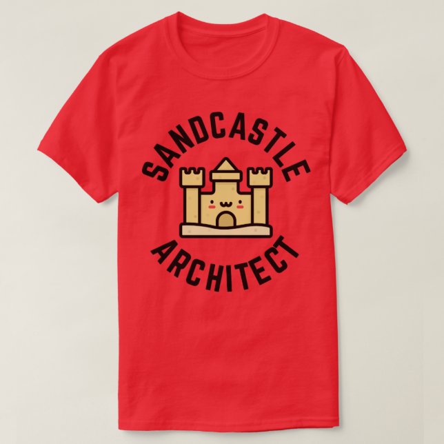 Camiseta Sandcastle Architect Kids design (Frente do Design)