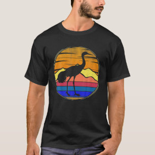 Camiseta Sandhill Crane Bird Retro Sunset Animal Birds Love
