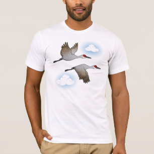 Camiseta Sandhill Cranes em vôo
