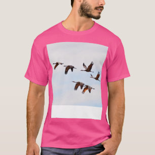 Camiseta Sandhill Cranes Migration Nebraska Birwatch