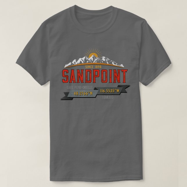 Camiseta Sandpoint Idaho Souvenir (Frente do Design)