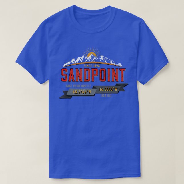 Camiseta Sandpoint Idaho Souvenir 2 (Frente do Design)