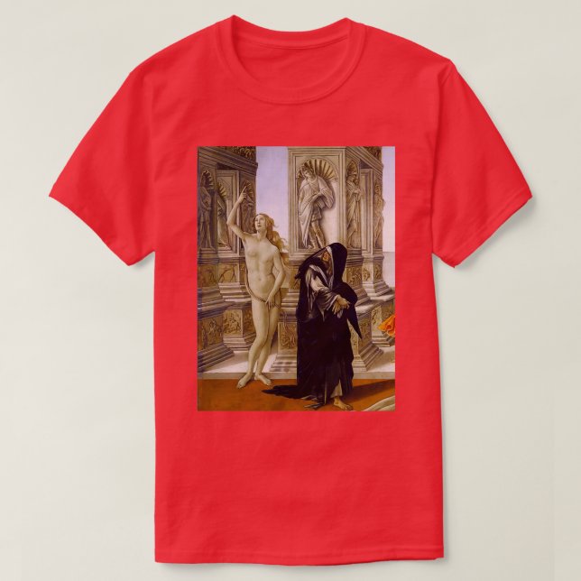 Camiseta Sandro Botticelli Calumny do detalhe de Apelles (Frente do Design)