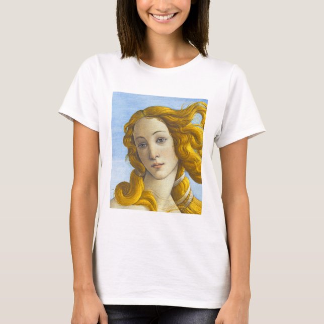 Camiseta Sandro Botticelli - Nascimento do Detalhe de Vênus (Frente)