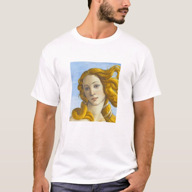 Camiseta Sandro Botticelli - Nascimento do Detalhe de Vênus (Frente)
