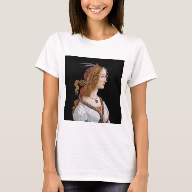 Camiseta Sandro Botticelli - Retrato de Simonetta Vespucci (Frente)