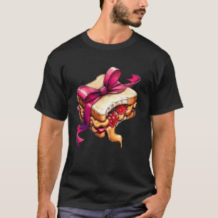 Camiseta Sanduíche de Manteiga de Amendoim e Geleia com Laç