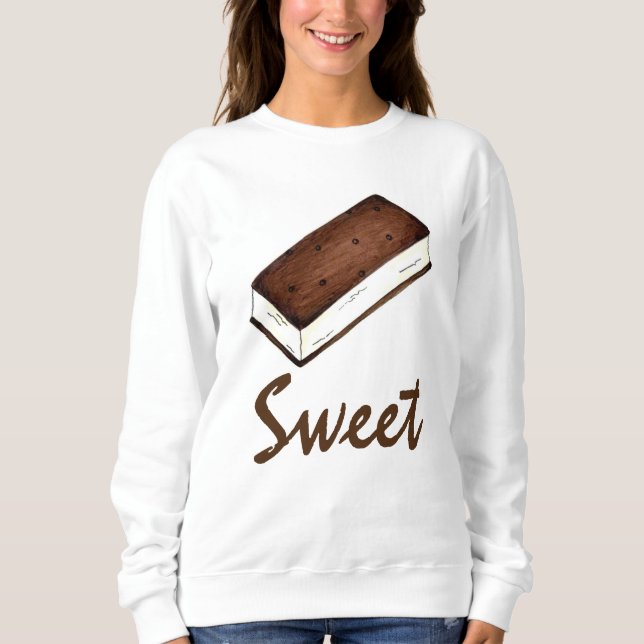 Camiseta Sanduíche de Sorvete doce, (Frente)