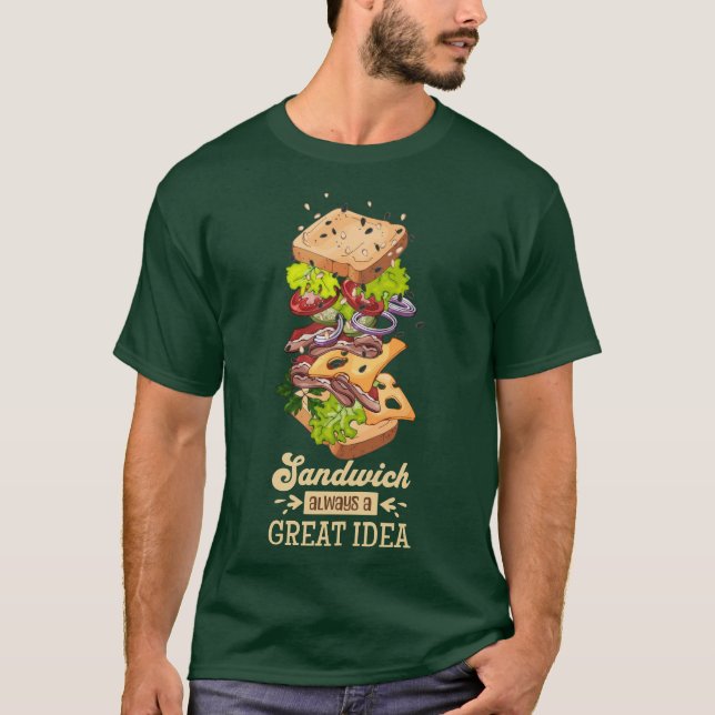 Camiseta Sanduíche, sempre uma ideia excelente (Frente)