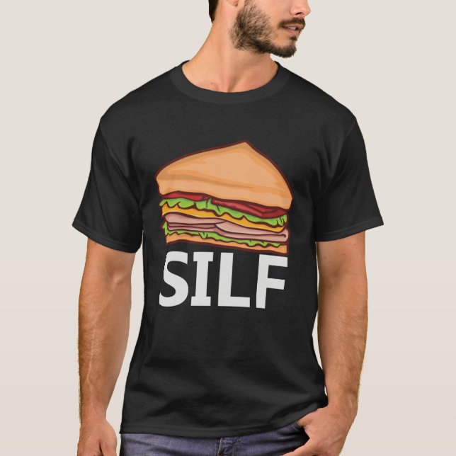 Camiseta Sanduíche Silf  Comida Rápida Pão Fatiado  Trocadi (Frente)