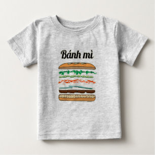 Camiseta Sanduíche vietnamita de Banh Mi baguete francês